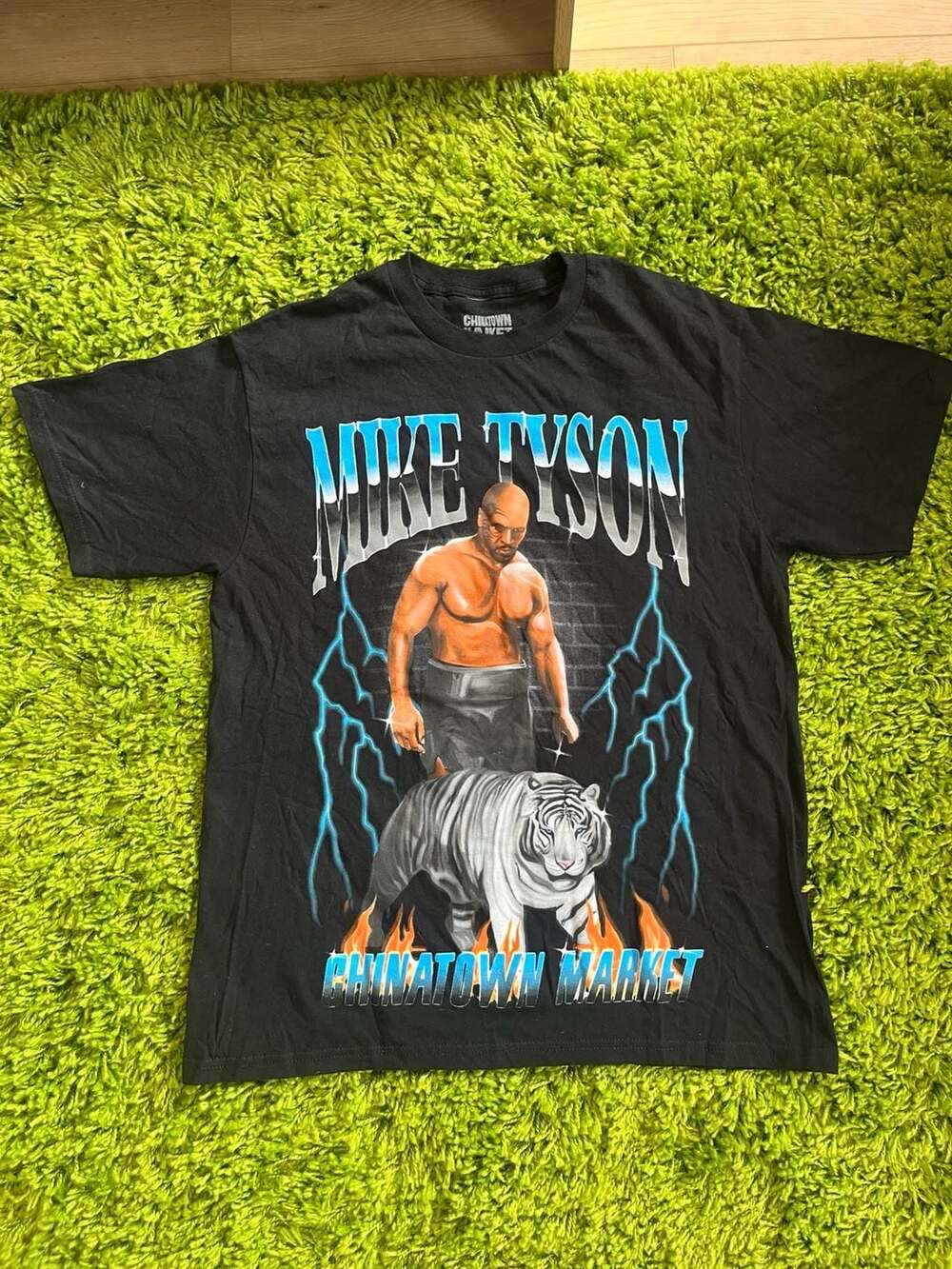 Chinatown Market Mike Tyson Tiger Lightning Graphic T-Shirt